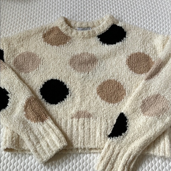& Other Stories Cream Chunky Polka Dot Sweater - Picture 3 of 7